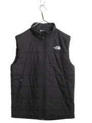 【お得なクーポン配布中!】 ノースフェイス 中綿 ナイロン ベスト メンズ M / アウトドア 重ね着 前開き フルジップ ハイネック キルティング ワンポイント ブラック
