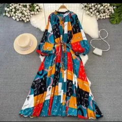 【新品】大きいサイズレディースおしゃれロングワンピース春夏秋冬　パーティー