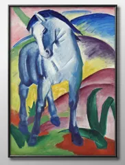 03463フランツ マルク 青い馬I A3 サイズ ポスター アート おしゃれ 絵画 インテリア 北欧 イラスト マット紙 艶消し アートパネル 額 フレーム デザイン 壁掛け ギフト 新築祝い ディスプレイ