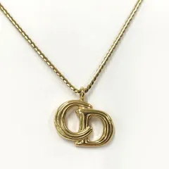 Christian Dior ネックレス CDロゴ メッキ ゴールド