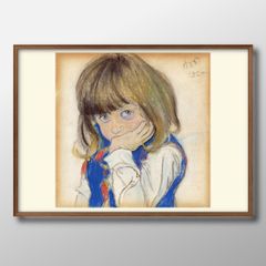 いわさきちひろ 複製画 少女 色紙額 額装 ガラス板 R8SC341 - メルカリ