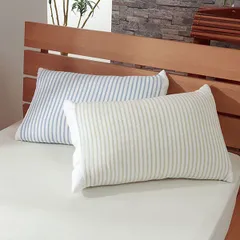 枕カバー 43×63cm 35×55cm 筒形 タオル枕カバー タオル地 パイル のびのび ピロケース まくらカバー 伸縮性抜群 のびる 伸びる ストライプ 綿100%のサムネイル