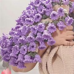 【新品?未使用】 花束ブランケット 完成品ブーケブランケット マジックフラワー かぎ針編み?ニット製?手編みフラワーデザイン 手編み花 雰