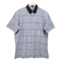 DAKS(ダックス) 半袖シャツ サイズL メンズ美品  - 黒×ライトグレー×マルチ チェック柄