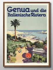 07199イタリア ジェノヴァ 世界旅行 ビンテージ A3 サイズ ポスター アート おしゃれ 絵画 インテリア 北欧 イラスト マット紙 艶消し アートパネル 額 フレーム デザイン 壁掛け ギフト 新築祝い ディスプレイ
