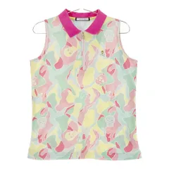 サイズ：40 MARK&LONA マークアンドロナ  ノースリーブポロシャツ カモフラ ピンク系 [240101494165] ゴルフウェア レディース ストスト