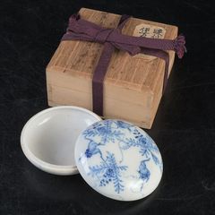 二代 諏訪蘇山作 染付牡丹香合 共箱 茶道具 C156 1F14 - メルカリ