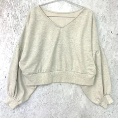 mystic ミスティック ラメ ボリューム 袖 スウェット グレー Fサイズ 〇◇のサムネイル