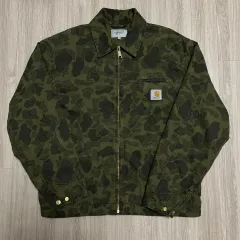 L/large(ラージ) CARHARTT WIP(カーハートダブリューアイピー) ダック デトロイト ジャケット グリーン カモ