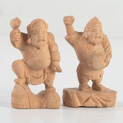 木彫福の神2体セット - メルカリ