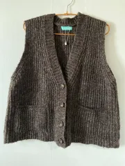 新品) 編み ニット ベスト