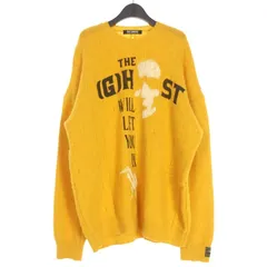 ラフシモンズ RAF SIMONS 22AW Loose fit braid relief roundneck sweater printed クルーネックニット セーター 長袖 1 イエロー 黄のサムネイル