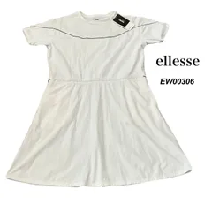 新品タグ付き エレッセ テニスウェアワンピース L ドレス 吸水速乾 ホワイト ellesse エレッセ ワンピース ホワイト テニスウェア スポーツ 運動