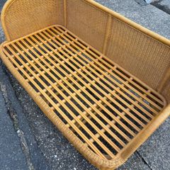ビンテージ/ラタン/ラタン家具/籐家具/昭和レトロ/2人掛けソファ