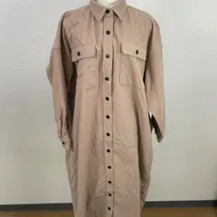 AZUL BY MOUSSY シャツワンピース L ベージュ ロング丈 ゆったり 大きめ　20251119-0006