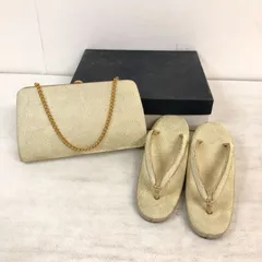 【良品】草履 バッグ セット ゴールド 金 波紋様 織地 Mサイズ 23cm クラッチ チェーン 留袖 訪問着 結婚式 色無地 パーティー 式典 フォーマル 礼装用 和装 小物 上品 大人 管理番号W0246