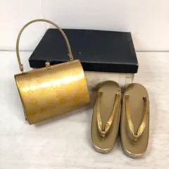 【訳あり】草履 バッグ セット ゴールド 金 桜柄 Mサイズ 23cm 振袖 成人式 卒業式 結婚式 訪問着 和装 小物 練習用 舞台衣装 リメイク素材 お稽古 フォーマル 特価品 管理番号W0247