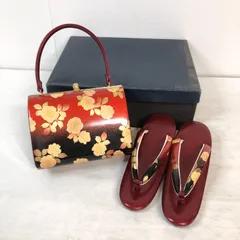 良品】草履 バッグ セット 黒 赤 金 グラデーション 薔薇 バラ 23cm M相当 振袖 成人式 卒業式 袴 結婚式 パーティー 和装 小物 モダン クール 艶やか 派手 おしゃれ 管理番号W0248