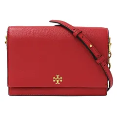 トリーバーチ Tory Burch バッグ レディース ブランド ショルダーバッグ クラッチバッグ 2way レザー レッド 赤 おしゃれ コンパクト 小さめ 斜め掛け 【中古】