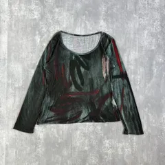 Yohji Yamamoto ヨウジヤマモト Chaos Paint ロングスリーブ カットソー テンセル F0-T94-980 2サイズ 日本製