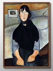 08153アメデオ モディリアーニ Young Woman of the People A3 サイズ ポスター アート おしゃれ 絵画 インテリア 北欧 イラスト マット紙 艶消し アートパネル 額 フレーム デザイン 壁掛け ギフト 新築祝い ディスプレイ