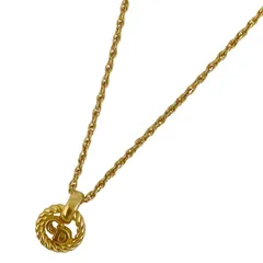 クリスチャンディオール Christian Dior ロゴ ネックレス ラウンド CD ネックレス GP ゴールド レディース 【中古】