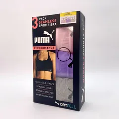 プーマ puma スポーツブラ 3枚組 アソート Sサイズ 下着 フィットネス ヨガ ジム用 スポーツ トレーニング用下着