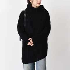 MAX MARA マックスマーラ ワンピース ニット LACUNA リブ編みウール カシミアドレス レディース ブラック 黒 ニットワンピース ミニワンピ アシンメトリー 変形