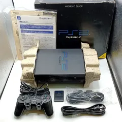 【中古動作品】PS2 Playstation2 SCPH-50000 NB ミッドナイトブラック 外箱・説明書付き 本体一式セット メモリ付属 SONY プレステ２