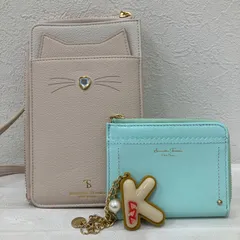 6923　良品　Samantha Thavasa perit Choice　サマンサタバサ　サマンサタバサプチチョイス　3点セット　オリジナルキャットスマホショルダー　ピンクベージュ　ねこ　猫　キャット　お財布ショルダー　フォーンバッグ　チャーム　ミニ財布