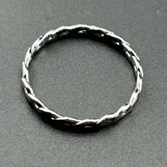【新品】アクセサリー 指輪 リング シルバー カラー デザイン シンプル キレイ 細め◆