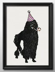10339犬 イヌ DOG イラスト A3 サイズ ポスター アート おしゃれ 絵画 インテリア 北欧 イラスト マット紙 艶消し アートパネル 額 フレーム デザイン 壁掛け ギフト 新築祝い ディスプレイ
