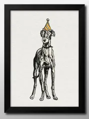 10340犬 イヌ DOG イラスト A3 サイズ ポスター アート おしゃれ 絵画 インテリア 北欧 イラスト マット紙 艶消し アートパネル 額 フレーム デザイン 壁掛け ギフト 新築祝い ディスプレイ