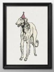 10341犬 イヌ DOG イラスト A3 サイズ ポスター アート おしゃれ 絵画 インテリア 北欧 イラスト マット紙 艶消し アートパネル 額 フレーム デザイン 壁掛け ギフト 新築祝い ディスプレイ