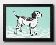 10337犬 イヌ DOG イラスト A3 サイズ ポスター アート おしゃれ 絵画 インテリア 北欧 イラスト マット紙 艶消し アートパネル 額 フレーム デザイン 壁掛け ギフト 新築祝い ディスプレイ