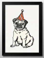 10342犬 イヌ DOG イラスト A3 サイズ ポスター アート おしゃれ 絵画 インテリア 北欧 イラスト マット紙 艶消し アートパネル 額 フレーム デザイン 壁掛け ギフト 新築祝い ディスプレイ