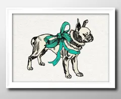 10345犬 イヌ DOG イラスト A3 サイズ ポスター アート おしゃれ 絵画 インテリア 北欧 イラスト マット紙 艶消し アートパネル 額 フレーム デザイン 壁掛け ギフト 新築祝い ディスプレイ