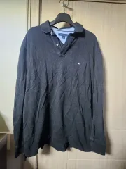 トミーヒルフィガー ブラック 長袖 カラーTシャツ Lサイズ