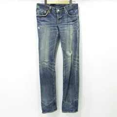 【三重本店】 中古 HYSTERIC GLAMOUR | ヒステリックグラマー USED加工ボタンフライデニムパンツ ダメージ加工 2AP-4770 ブルー サイズ：S 【110】