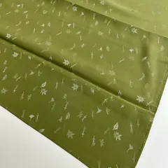 色無地 松葉 紅葉 銀杏の地紋 一つ紋 正絹 着物 MK-1854