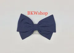 ＜現品限り＞used 髪飾り　リボン　　紺　卒業式　コーム付　卒業袴