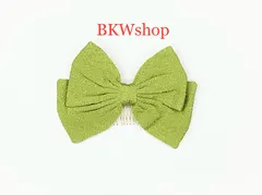 used 髪飾り　リボン　緑色　卒業式　コーム付