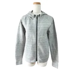 【タグ付未使用品】無印良品 撥水 ジップアップパーカー M グレー レディース 二重編み オーガニックコットン アイマスク
