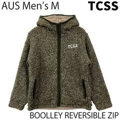 【未使用B／メンズM】TCSS ボアフリース リバーシブル パーカー ファティーグ／エクリュ