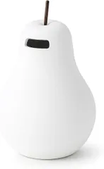 Chicer 貯金箱 500円玉 おしゃれ インテリア オブジェ マネーバンク 北欧 陶器 ハンドメイド (ホワイト,  洋なし)