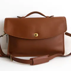 【美品】OLD COACH【5265/2WAY レザー ブリーフケース】 ブラウン ビジネスバッグ コーチ 25120036