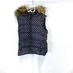 GAP ギャップ 中綿入りドット柄ベストダウン ネイビー 130cm 〇◇