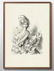 11949 이상한 나라의 앨리스 앨리스 인 원더랜드 A3 사이즈 포스터 아트 세련된 회화 인테리어 북유럽 일러스트 매트 종이 무광 아트 패널 이마 프레임 디자인 벽걸이 선물 신축 축하 디스플레이