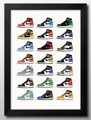 12071ナイキ Nike スニーカー A3 サイズ ポスター アート おしゃれ 絵画 インテリア 北欧 イラスト マット紙 艶消し アートパネル 額 フレーム デザイン 壁掛け ギフト 新築祝い ディスプレイ 