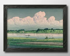 12133川瀬巴水 手賀沼 A3 サイズ ポスター アート おしゃれ 絵画 インテリア 北欧 イラスト マット紙 艶消し アートパネル 額 フレーム デザイン 壁掛け ギフト 新築祝い ディスプレイ